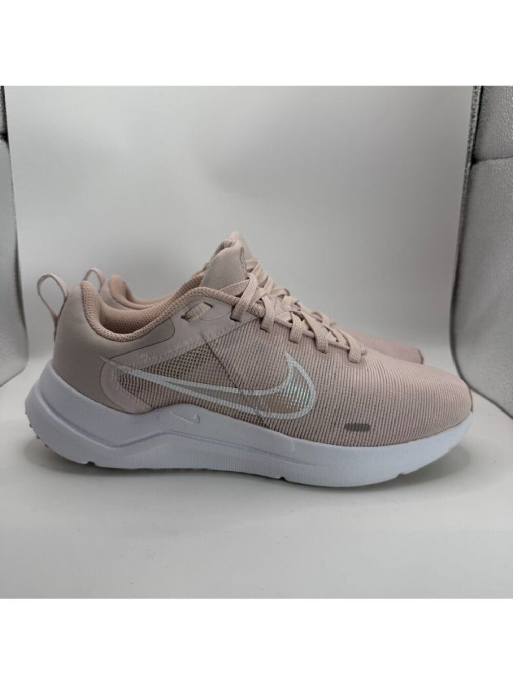 Nike Downshifter 12 Road Running Shoes Womens Size 7 Barely Pink Mesh DD9294-600
